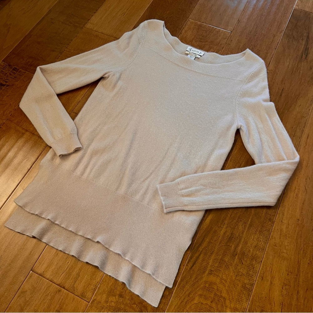 Nanette Lepore Soft Blush Pink 100% Cashmere Sweater - Size L (EUC)